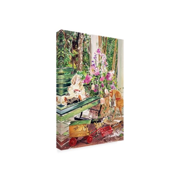 David Lloyd Glover 'Rocking Horse Dolls And Lilacs' Canvas Art,16x24
